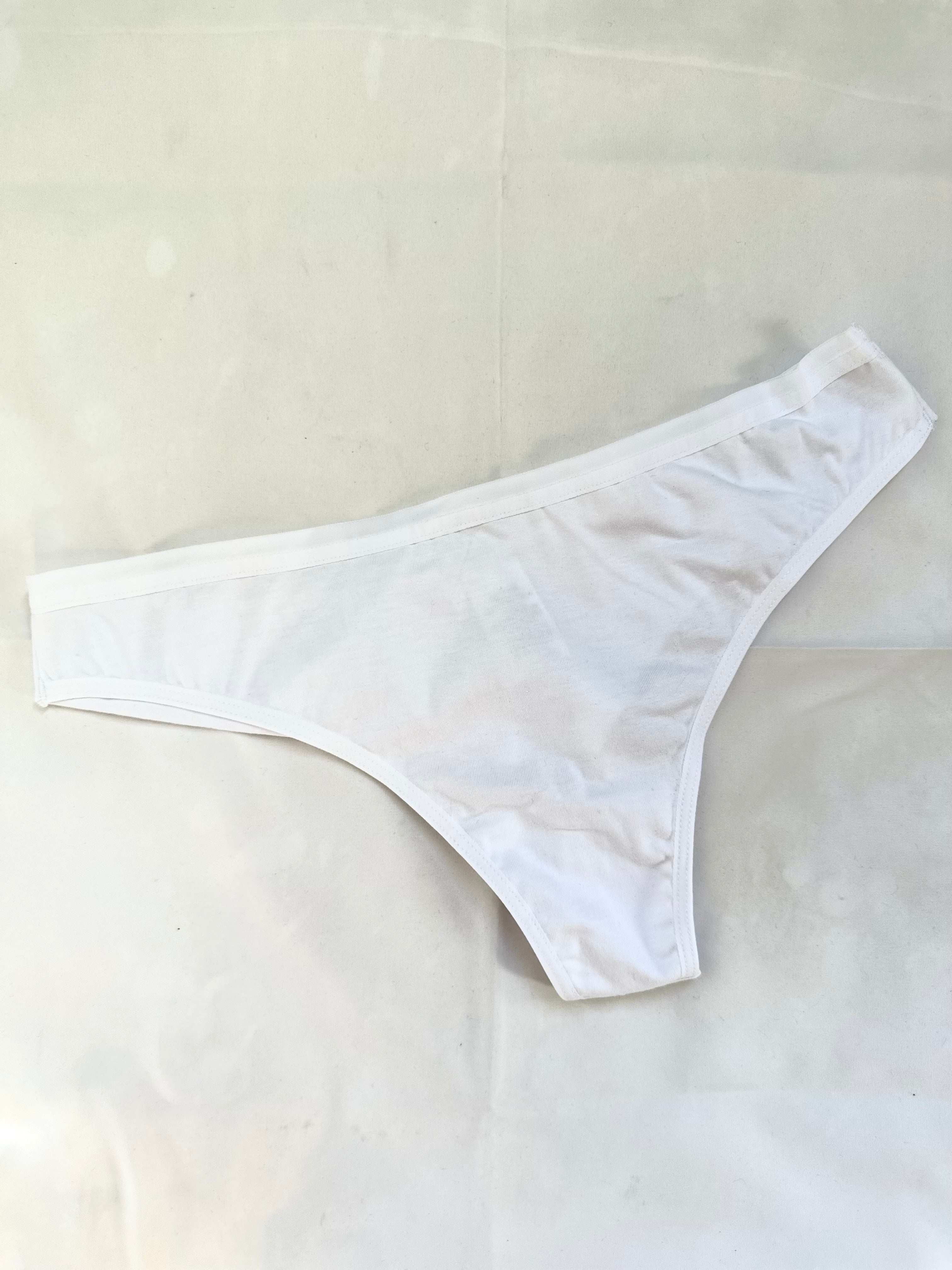 Calcinha Fio Duplo 100% Algodão Sem Renda Branco
