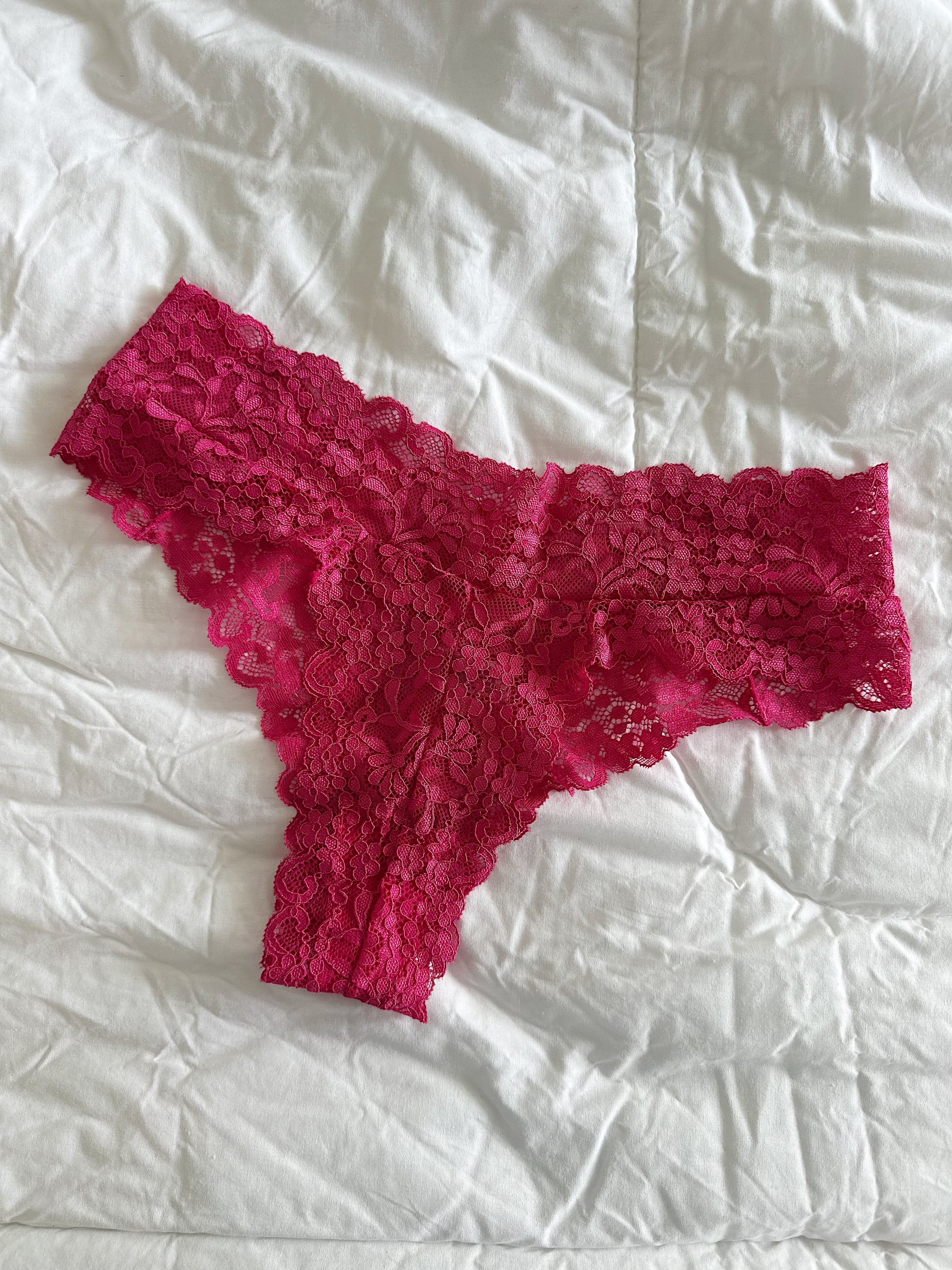 Calcinha Renda Semi-fio Pink