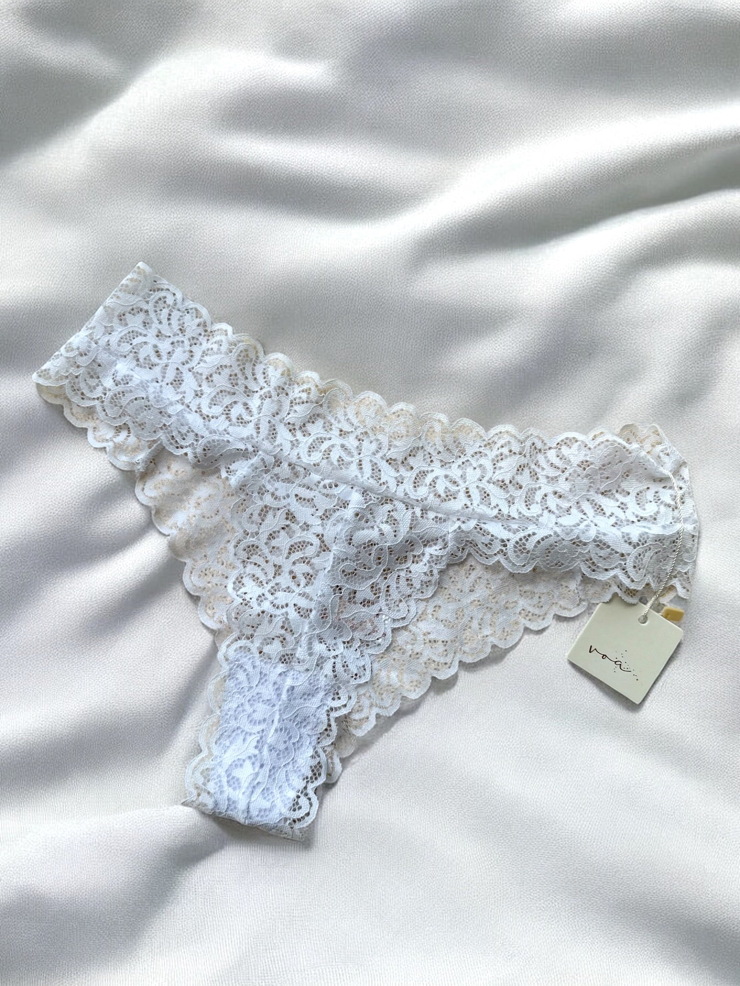 Calcinha Renda Semi-fio Branco