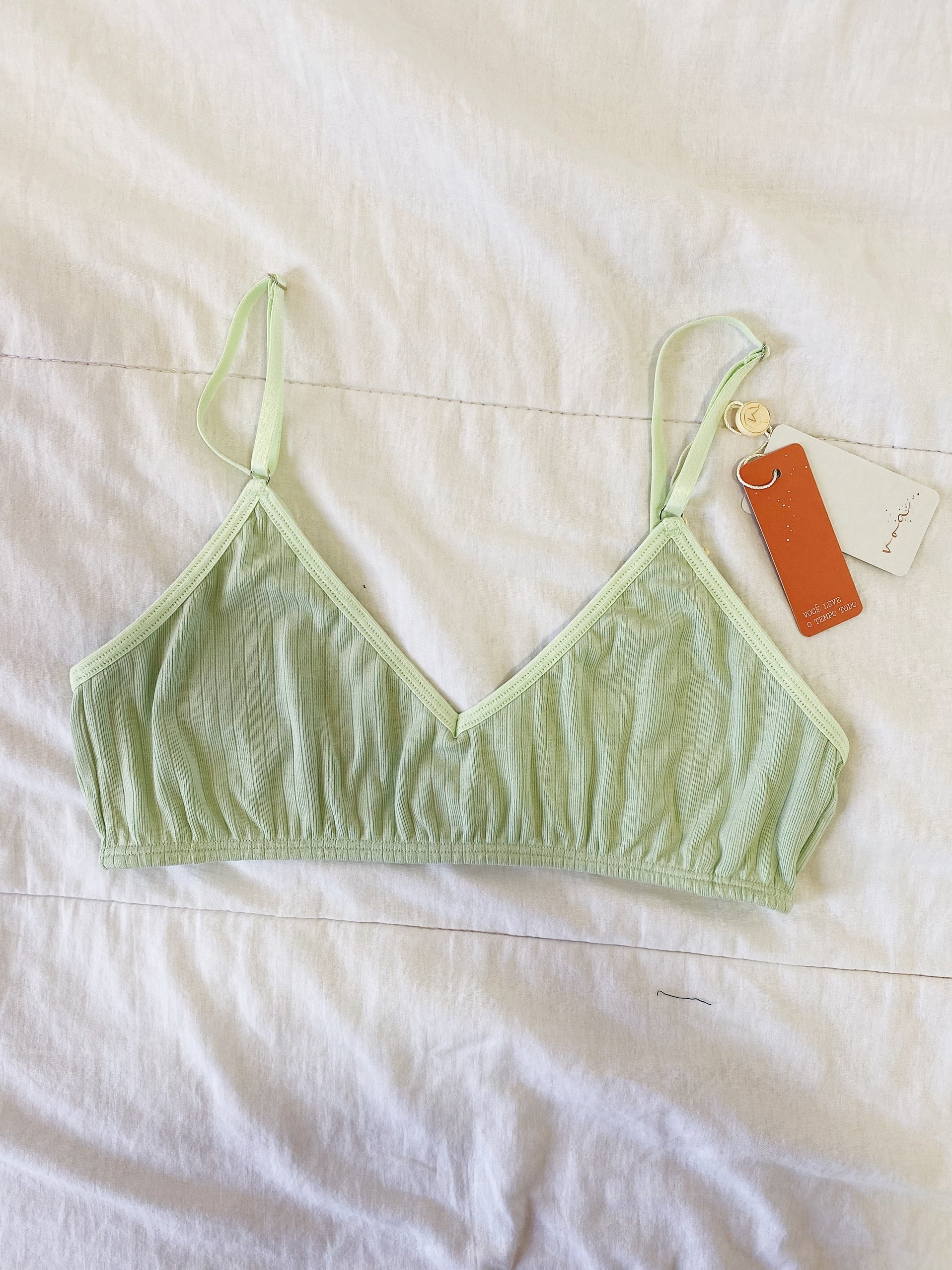 Sutiã Comfy Canelado Verde