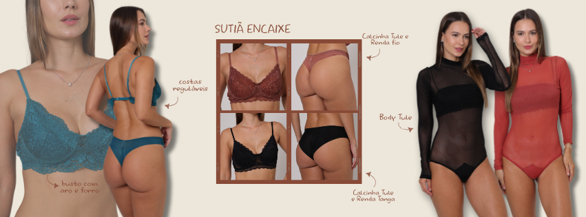 Monte conjunto com Sutiã Encaixe e GANHE 10% OFF