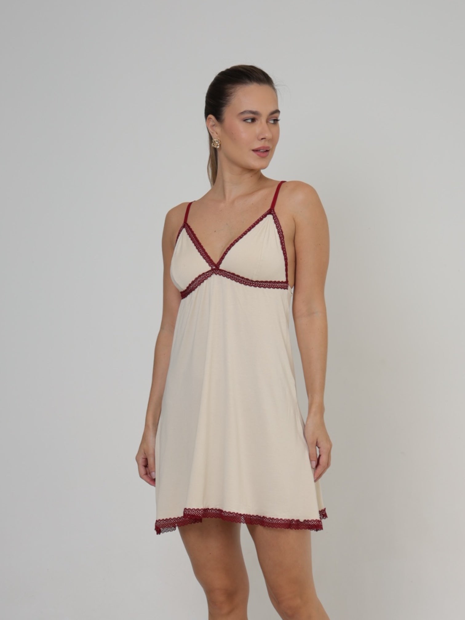 Kit Comfy - Camisola Comfy + Calcinha Renda Semi-fio