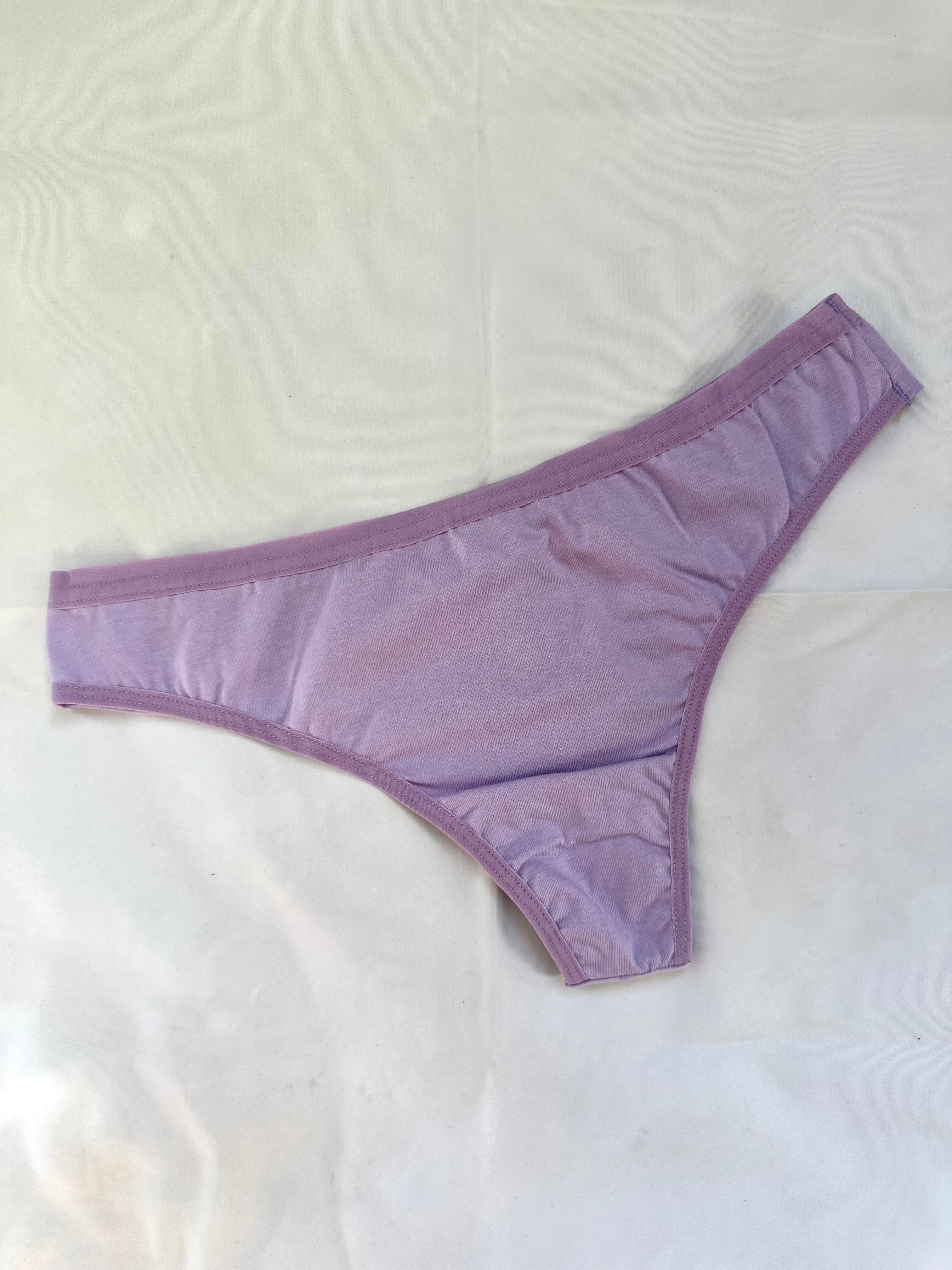 Calcinha Fio Duplo 100% Algodão Sem Renda Lavanda