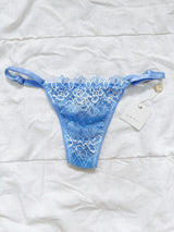 Calcinha Tiras String - Azul